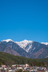 春の木曽駒ヶ岳　信州　長野　冠雪