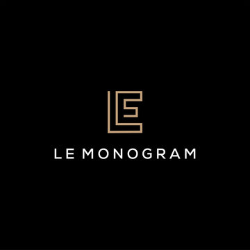 LE monogram logo design