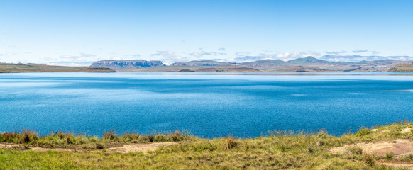 Landscape panorama of Sterkfontein Dam in South Africa
