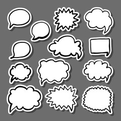 Blank empty speech bubbles for infographics vector illustration