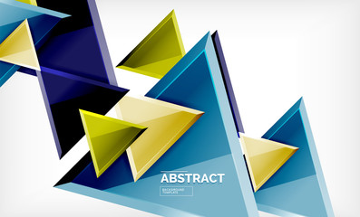 Tech futuristic geometric 3d shapes, minimal abstract background