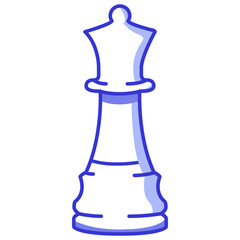 Chess figure king. Flat vector line art.Board game.
