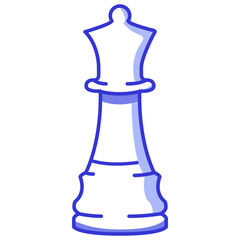 Obraz premium Chess figure king. Flat vector line art.Board game.