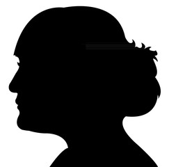 a woman head silhouette vector