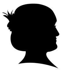 a woman head silhouette vector