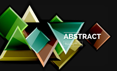 Squares and triangles geometrical background