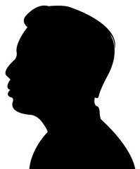 a man head silhouette vector