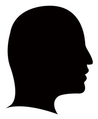 a man head silhouette vector