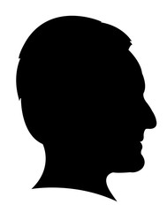 a man head silhouette vector