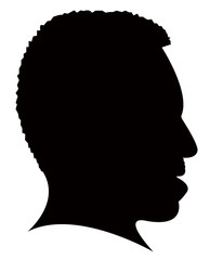 a man head silhouette vector