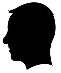 a man head silhouette vector