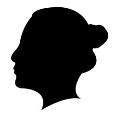 a woman head silhouette vector