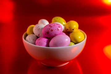 Colorful Ester eggs in a cup