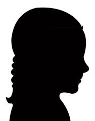 a gril head silhouette vector