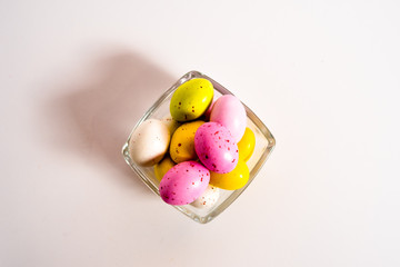 Colorful Ester eggs in a cup