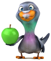 Fun pigeon - 3D Illustration