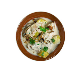 Caucasian  Ossetian Chicken with Sour Cream