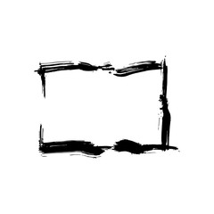 Vector Dry brush frames. Hand drawn artistic frames. Black and white engraved ink art. Frame border ornament square.