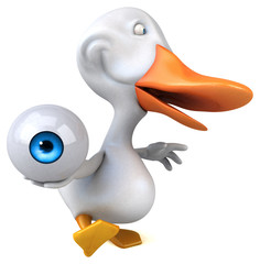 Fototapeta na wymiar Fun duck - 3D Illustration