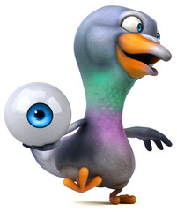 Fun pigeon - 3D Illustration