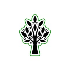 Tree silhouette, Tree icon or logo
