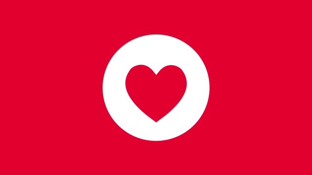 Social Media Heart Icon Cut Out