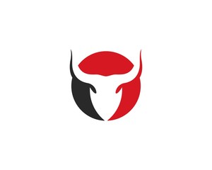 Bull horn logo vector