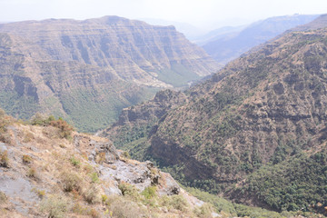 Fototapeta na wymiar Landsacpe in Simien Mountain in Etiopian