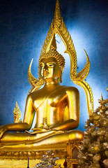 statue of Buddha in Wat Benchamabopit, Bangkok, Thailand