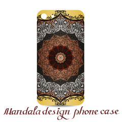 Design phone case. Phone cases are floral decorated. Vintage decorative elements. Ornamental background.