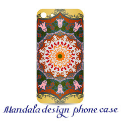 Design phone case. Phone cases are floral decorated. Vintage decorative elements. Ornamental background.