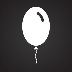 Ballon icon on background for graphic and web design. Simple vector sign. Internet concept symbol for website button or mobile app.