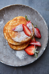 Brunch pancakes with berries