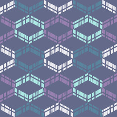 Fototapeta premium Ethnic boho seamless pattern. Patchwork texture. Weaving. Traditional ornament. Tribal pattern. Folk motif. Can be used for wallpaper, textile, invitation card, wrapping, web page background.