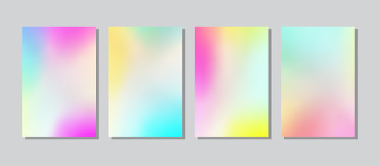 Fototapeta premium Screen gradient set with modern abstract backgrounds.