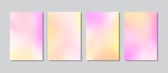 Fototapeta premium Screen gradient set with modern abstract backgrounds.