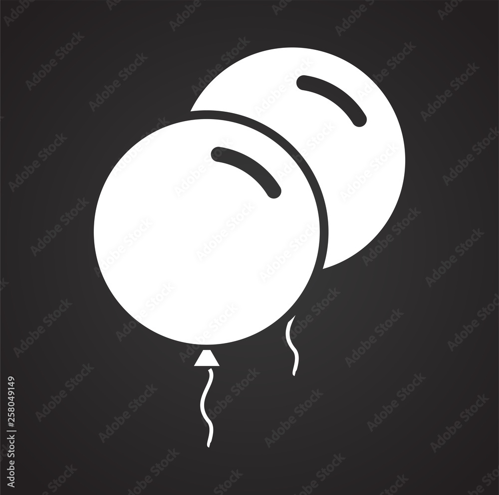 Poster ballon icon on background for graphic and web design. simple vector sign. internet concept symbol fo
