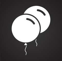 Ballon icon on background for graphic and web design. Simple vector sign. Internet concept symbol for website button or mobile app.