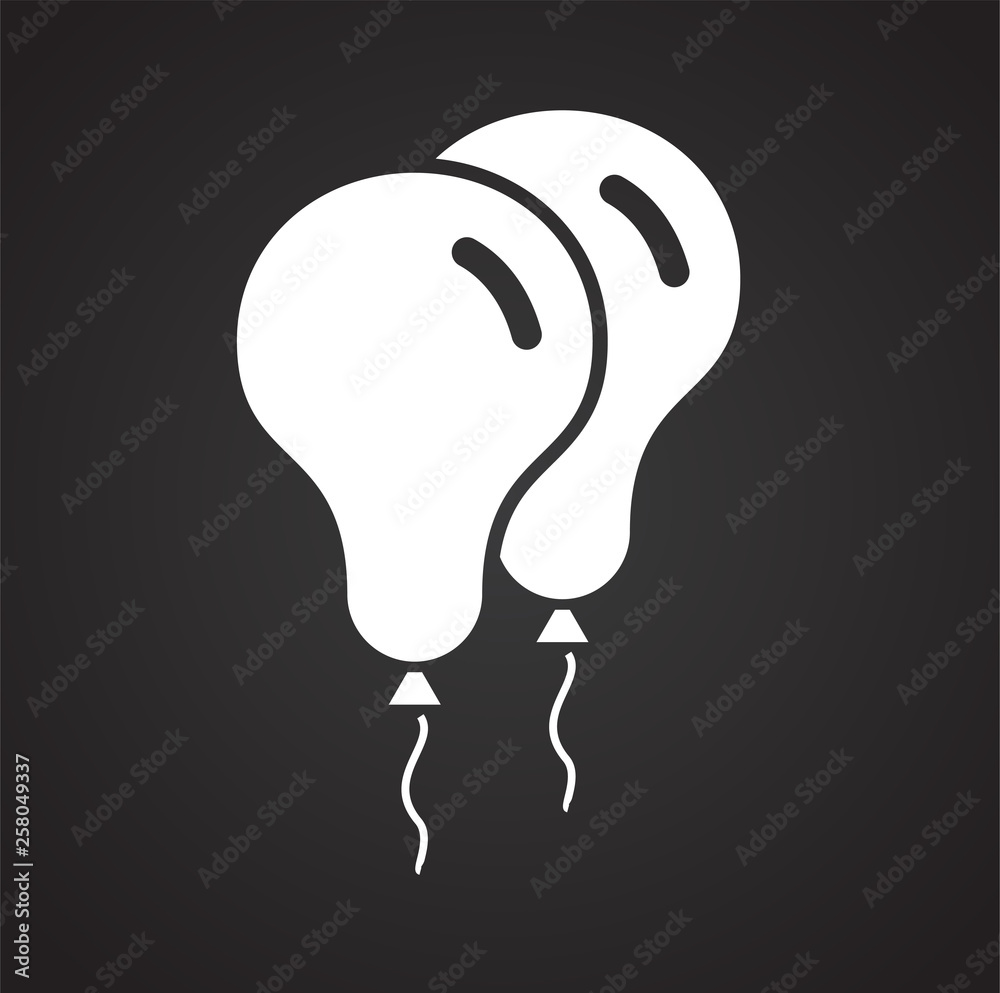 Poster ballon icon on background for graphic and web design. simple vector sign. internet concept symbol fo