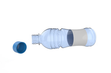 water bottle isolated on white background. 3d illustration 