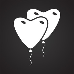 Ballon icon on background for graphic and web design. Simple vector sign. Internet concept symbol for website button or mobile app.