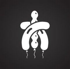 Ballon icon on background for graphic and web design. Simple vector sign. Internet concept symbol for website button or mobile app.