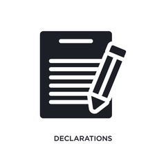 declarations isolated icon. simple element illustration from technology concept icons. declarations editable logo sign symbol design on white background. can be use for web and mobile