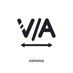 kerning isolated icon. simple element illustration from technology concept icons. kerning editable logo sign symbol design on white background. can be use for web and mobile