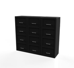 Office filing cabinets. 3d illustration