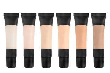 Palette of concealers isolated