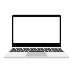 Laptop or notebook computer flat vector illustration for apps and websites