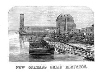 New Orleans. Engraving illustration