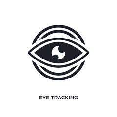 eye tracking isolated icon. simple element illustration from artificial intellegence concept icons. eye tracking editable logo sign symbol design on white background. can be use for web and mobile