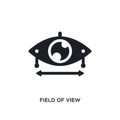 field of view isolated icon. simple element illustration from artificial intellegence concept icons. field of view editable logo sign symbol design on white background. can be use for web and mobile